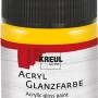 Kreul Acrylfarbe Glänzend Sonnengelb, 50ml, für Bastelarbeiten.