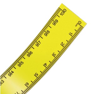 Gelbes Sintron Magnetlineal Maßband, 100 cm, im 2er Set für Haushalt und Werkstatt.