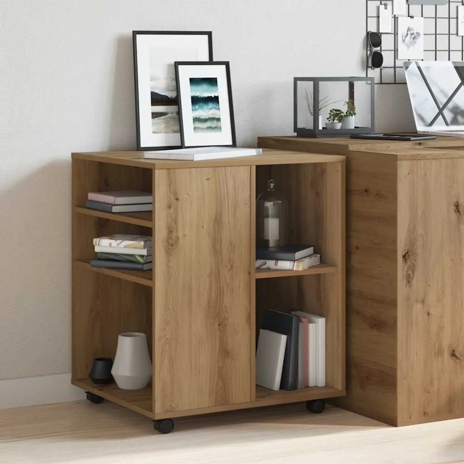 vidaXL Rollschrank Artisan-Eiche 60x53x72 cm Holzwerkstoff 856659_4