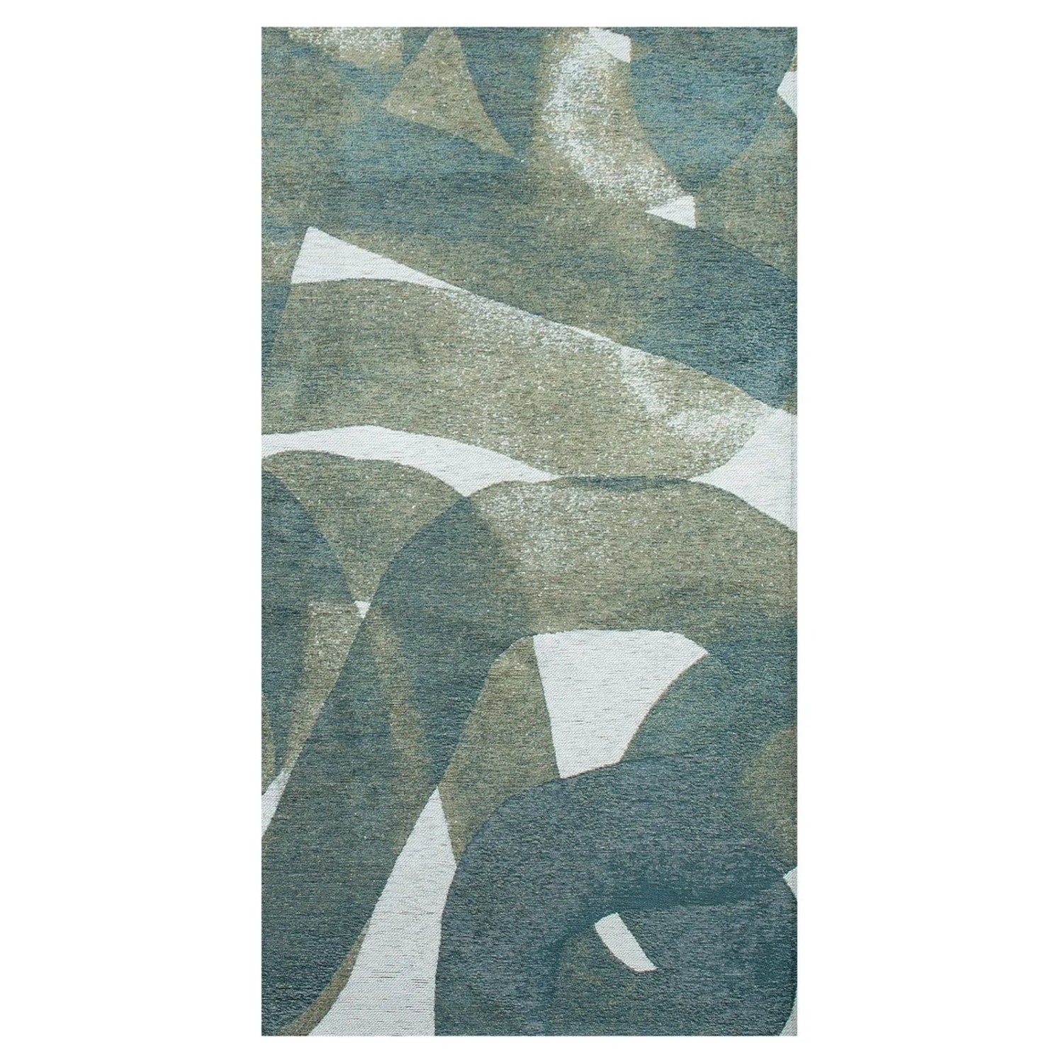 Lola&Moi Teppich Teal Silber 80x150cm