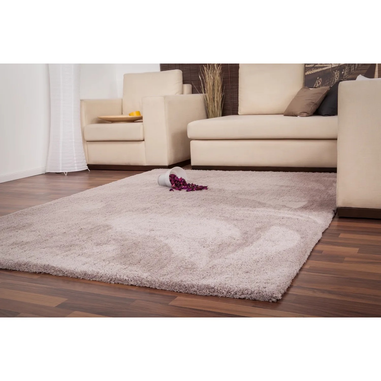 Lalee Wohnzimmer Teppich Blanda 620 Beige 160 x 230 cm kaufen bei OBI