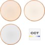 LED-Deckenleuchte Slimline, Ø 49 cm, Holz/Weiß, mit CCT-Funktion für variable Lichtfarbe.