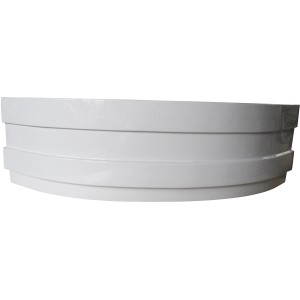 Weiße Acrylschürze für Eckbadewanne Siam, Badewannenverkleidung.