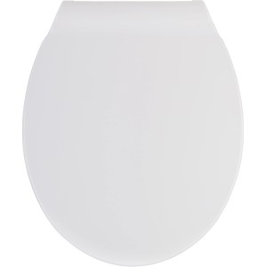 Weißer WC-Sitz Loft mit Soft-Close-Funktion, aus Duroplast, Top-Fixing.