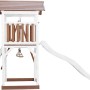 Axi Beach Tower Spielturm mit Doppelschaukel und Rutsche, braun-weiß.