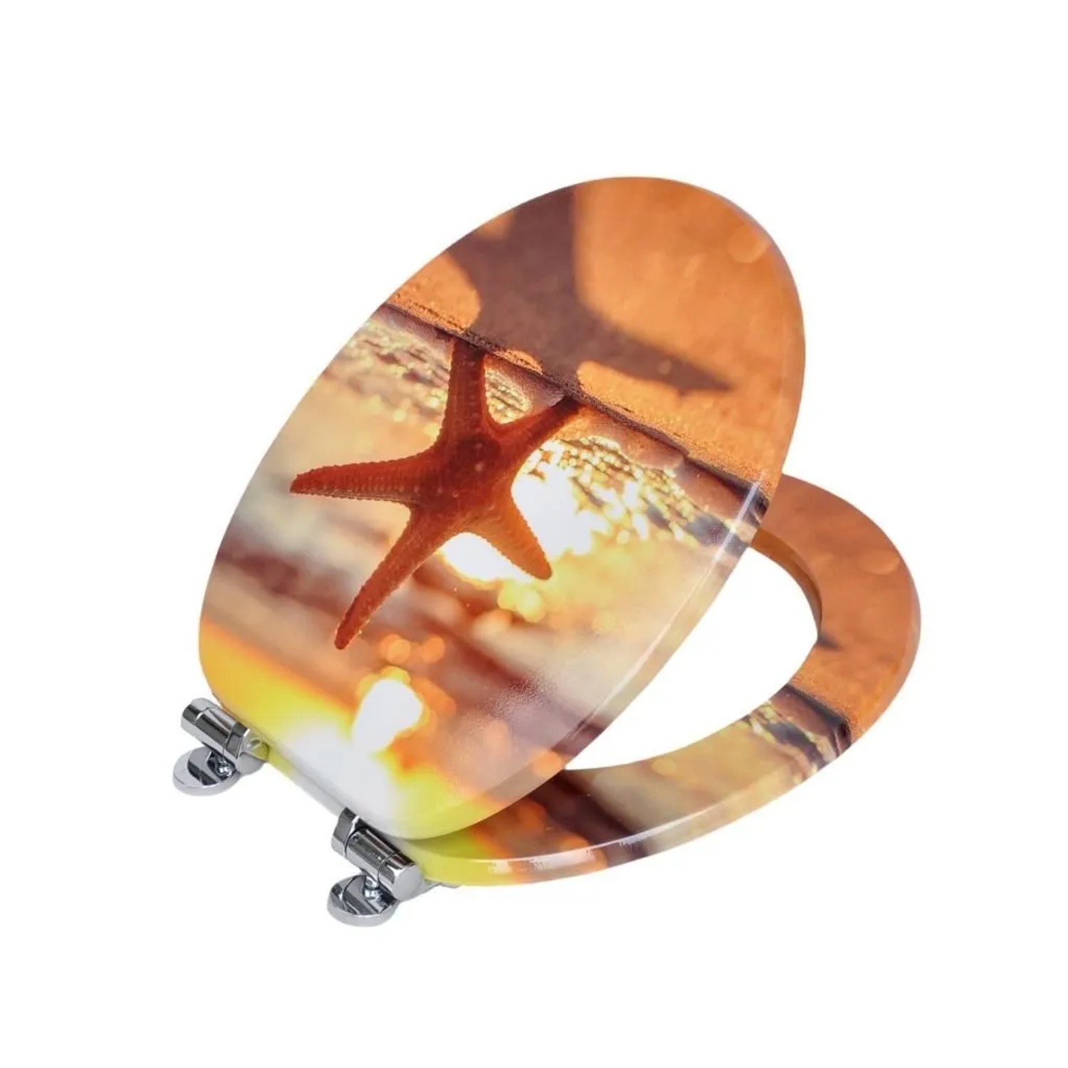 Sinobath WC-Sitz Oval mit Softclosing Sonnenuntergang Strand