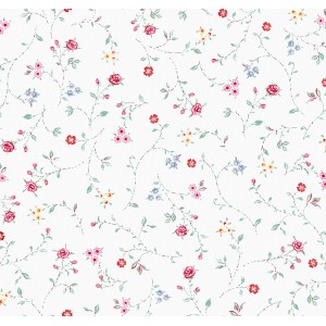 d-c-fix Tischdecke Bella Creme, Ø 150 cm, rund, mit floralem Muster.