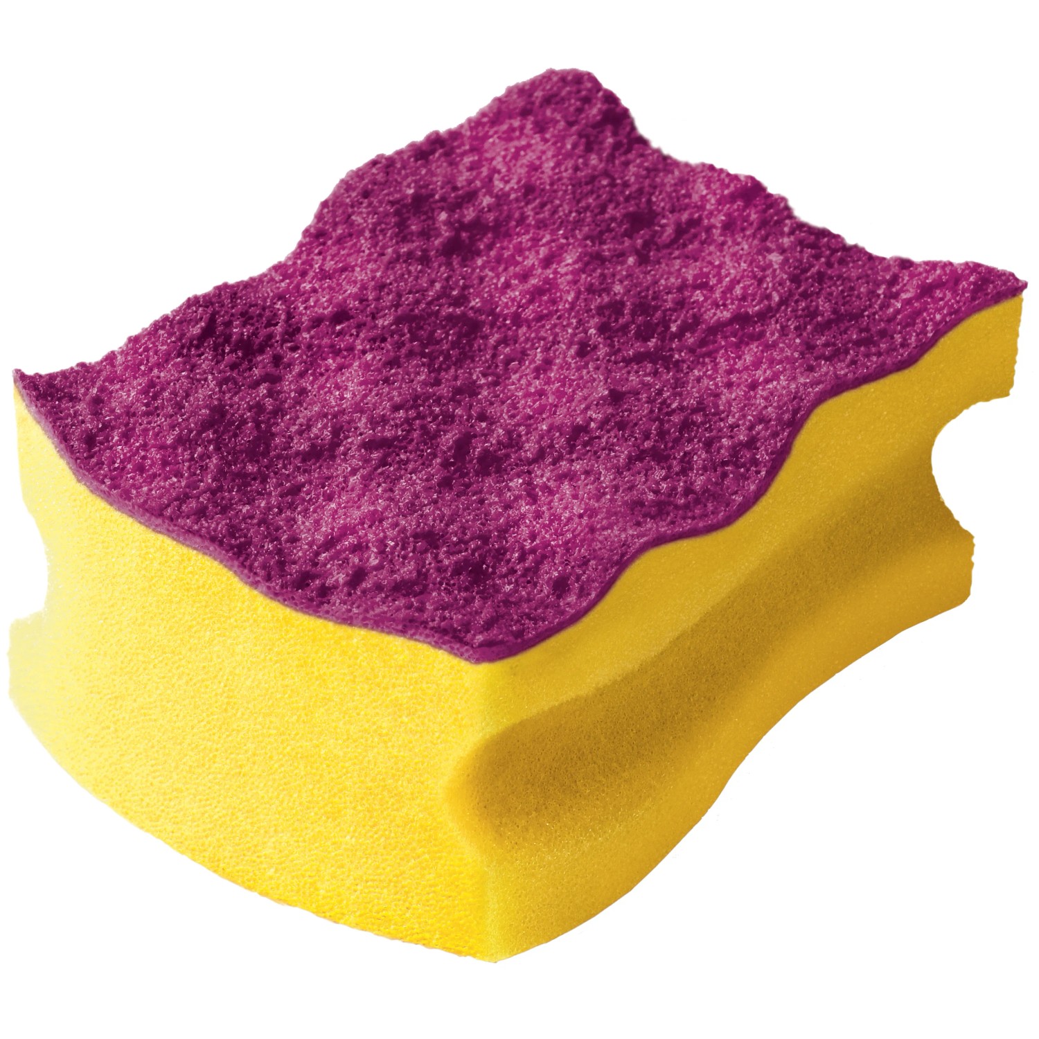 Vileda Topfreiniger Colors, 1 Schwamm mit gelber und pinker Seite.