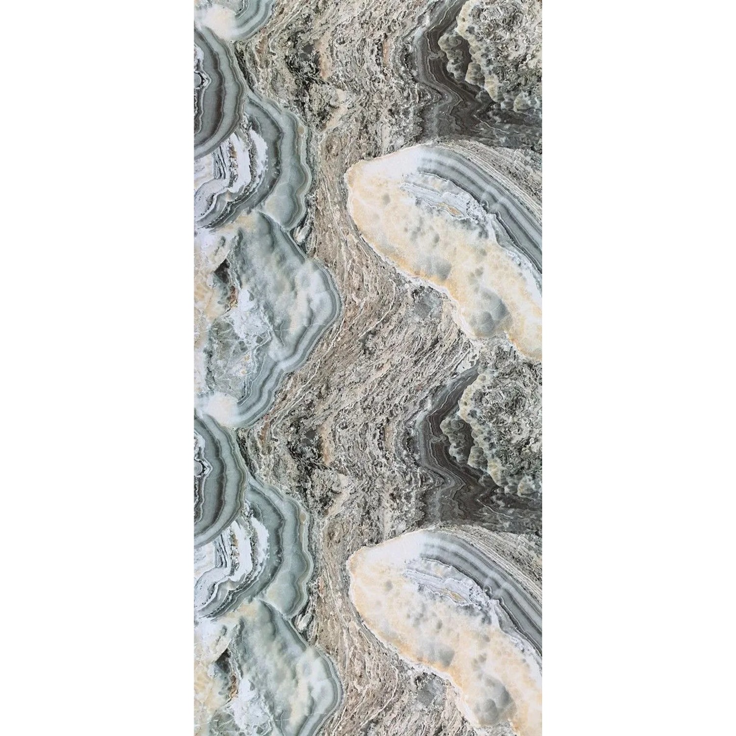 Aluverbund24 PVC Wandpaneele Duschrückwand Küchenrückwand Onyx-Green in Mar günstig online kaufen