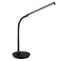 Schwarze LED-Tischleuchte Toro mit flexiblem Arm, ideal als Schreibtischlampe.