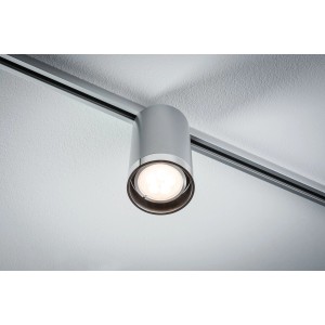 Paulmann URail Spot Tube, Chrom matt, für Schienensysteme. Leuchtmittel nicht enthalten.