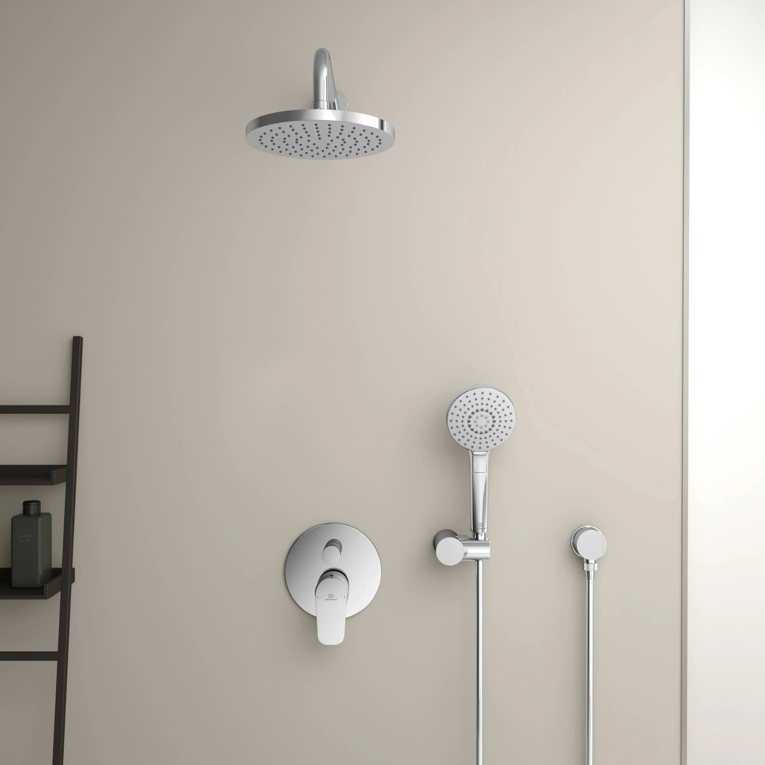 Ideal Standard Idealrain Brauseschlauchanschluss in Chrom für Duschsystem.