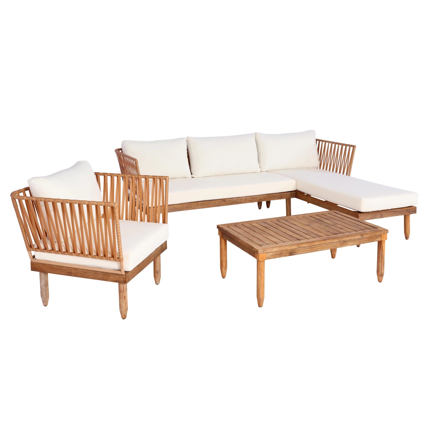 MCW Garten-Garnitur L29 4er-Set Creme-Weiß