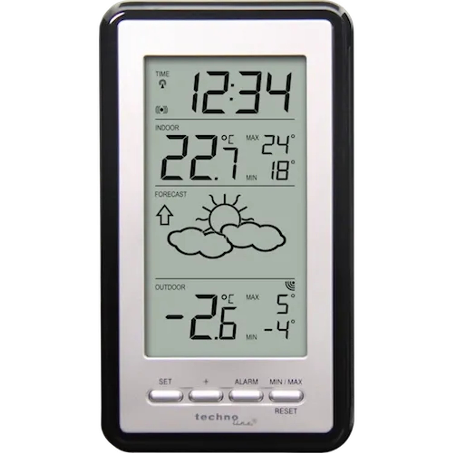 technoline Wetterstation WS 9130 Schwarz