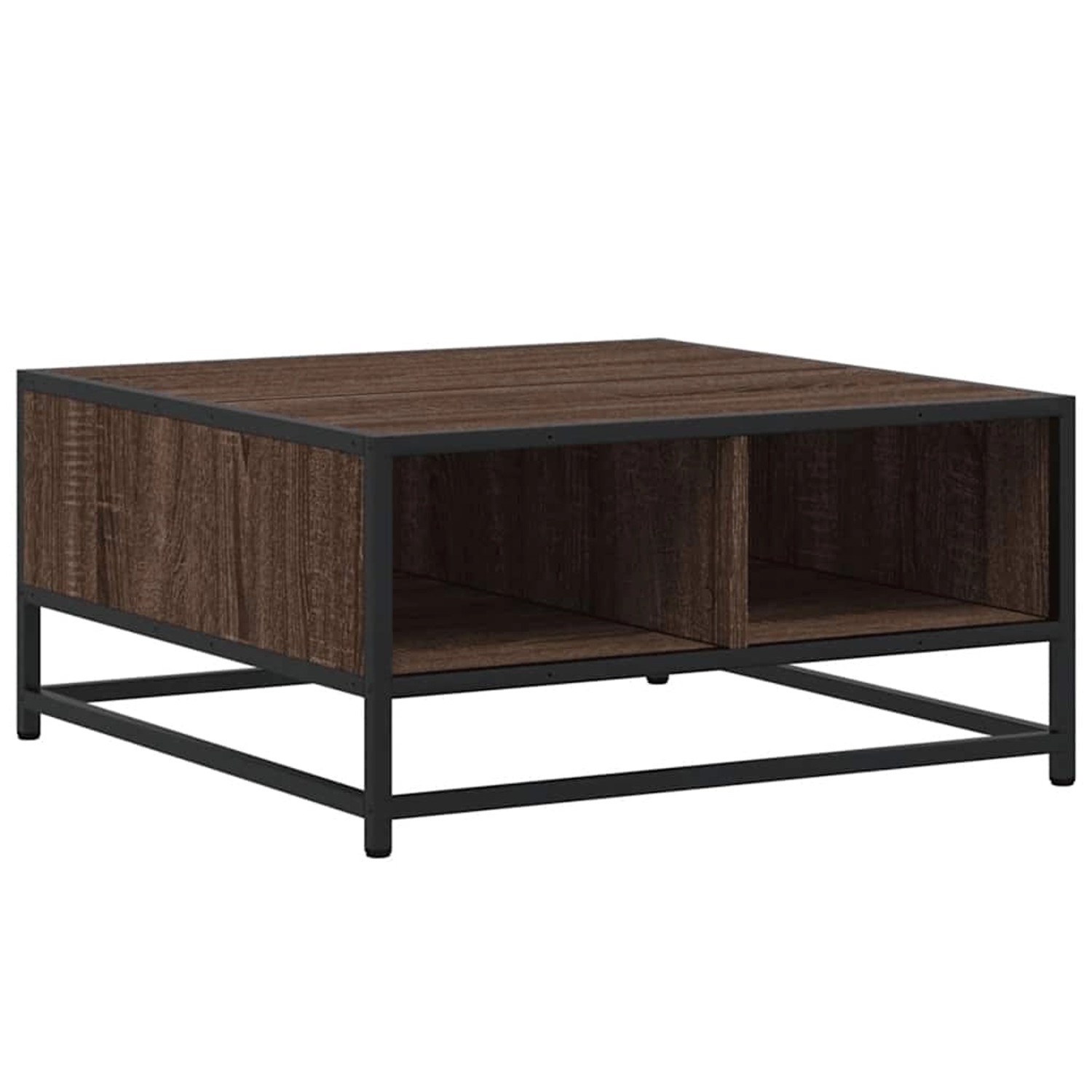 vidaXL Couchtisch Braun Eiche 60,5x60,5x30 cm Holzwerkstoff und Metall 8487 günstig online kaufen
