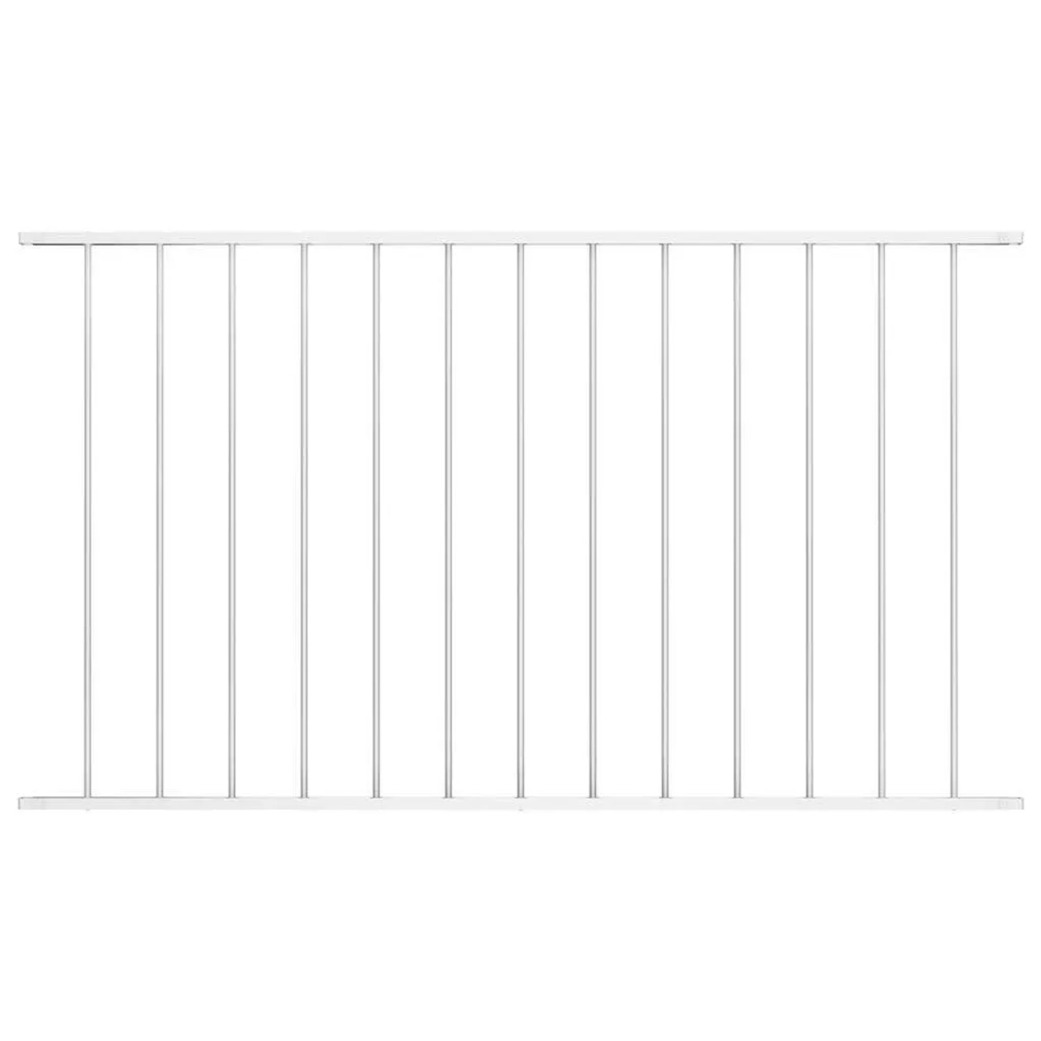 vidaXL Zaunelement Pulverbeschichteter Stahl 1,63x0,75 m Weiß 145224 günstig online kaufen