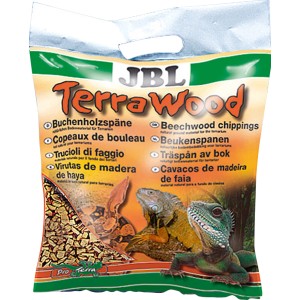 JBL TerraWood Terrarium-Bodengrund, 5 l Sack mit Buchenholzspänen für trockene Terrarien.