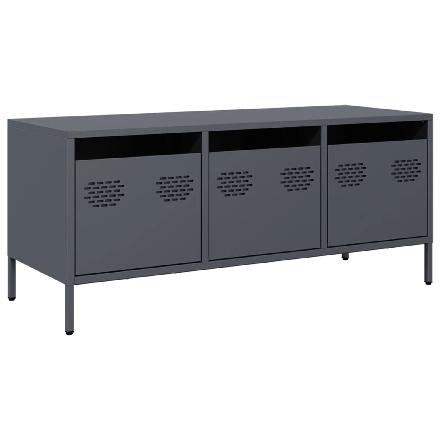 vidaXL TV-Schrank Anthrazit 101,5x39x43,5 cm Kaltgewalzter Stahl 851228 günstig online kaufen