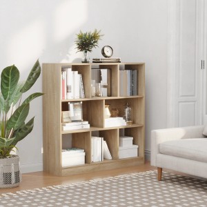 HOMCOM Bücherregal mit 3 Böden in Holzoptik, ideal für Wohnzimmer und Home-Office.