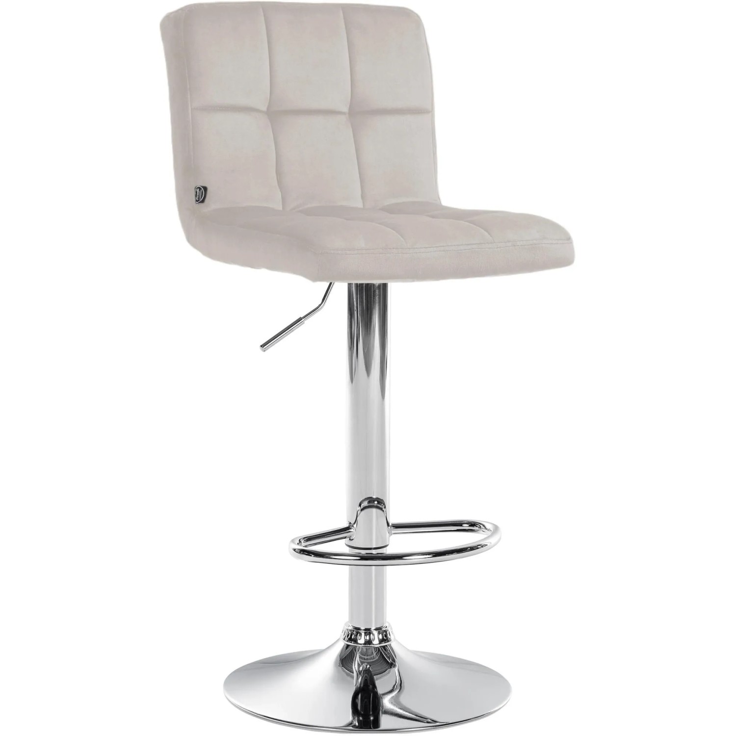 CLP Barhocker Peru Samt Creme/Chrom