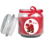 HS Candle Duftkerze Rose im Glas (Ø9cm) mit rotem Band und Rosen-Etikett.