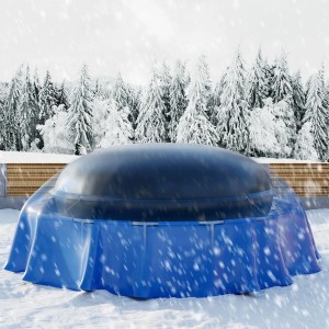 Juskys Aufblasbare Poolabdeckung für den Winter Rund 3 Meter