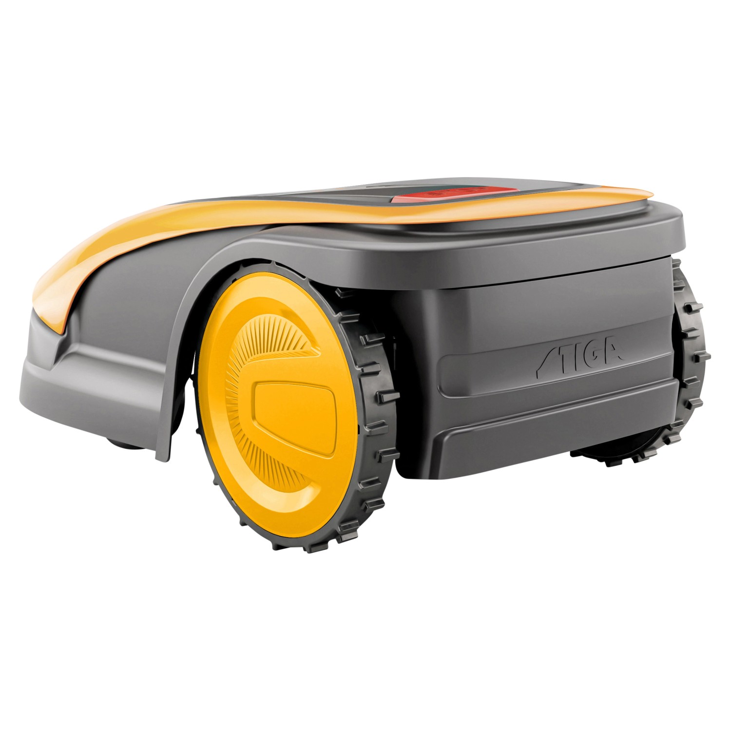 Stiga Mähroboter G 600 mit Akku, grau/gelb. Rasenroboter für bis zu 600 m² Fläche.