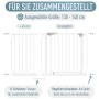 ib style Türschutzgitter Berrin, 130-140cm, weiß, mit U-Schienen und Regulierschrauben für sicheren Halt.