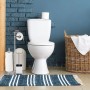 Relaxdays WC Garnitur Edelstahl Silber Freistehend 69 cm x 25 cm x 18 cm 2,3 kg_2