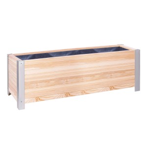 Wilk Pflanzkübel Lärchenholz 120 cm x 40 cm x 41 cm Lärche Hellgrau FSC®