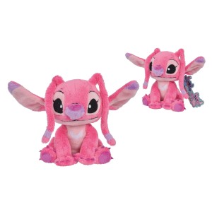 Simba Disney Angel Plüschfigur, 25 cm, rosa. Weiches Kuscheltier aus Lilo & Stitch.