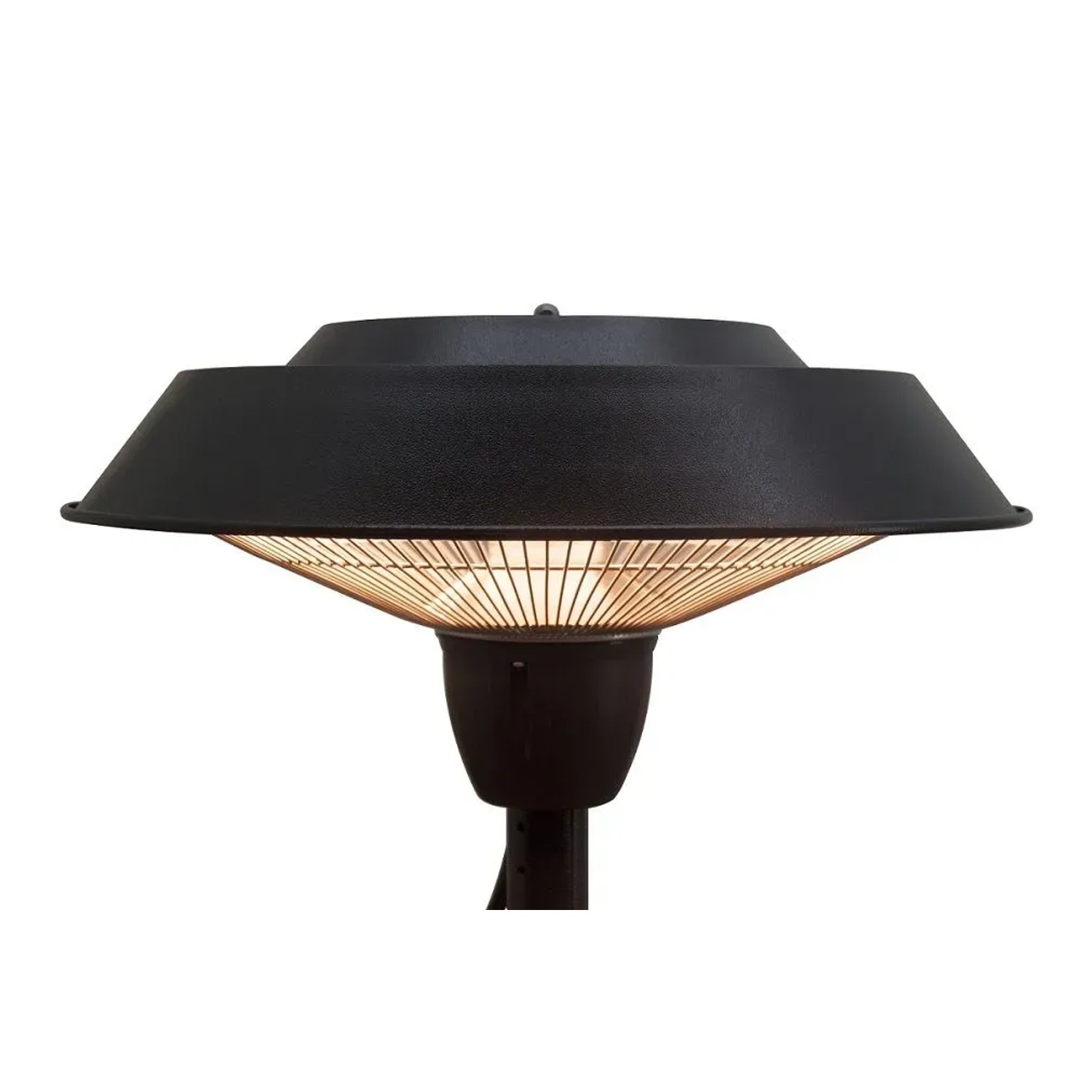 Schwarzer Jet-Line Terrassenheizer Pollux in Tischlampenform, 69 cm hoch.