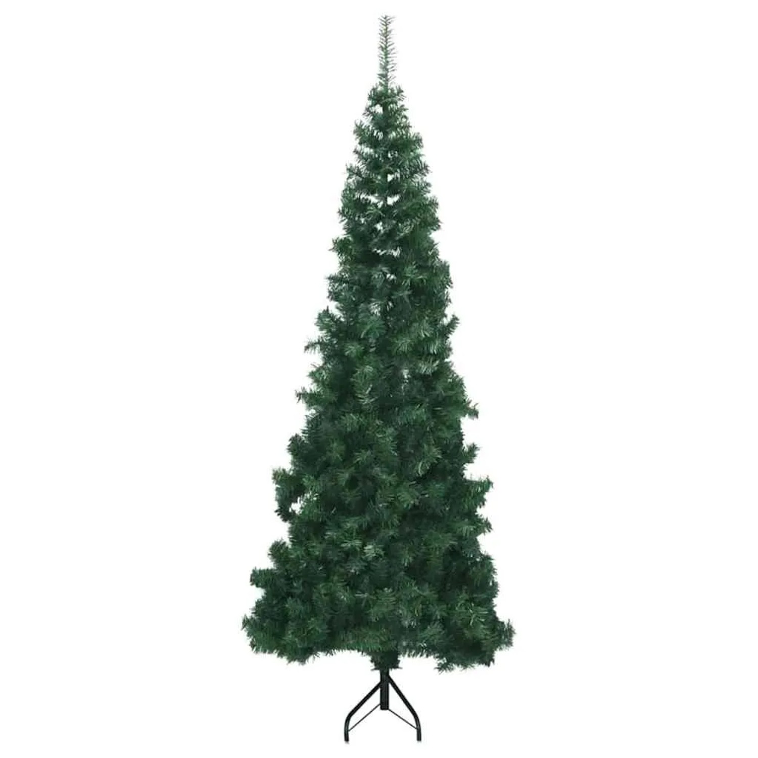 vidaXL Eckiger Künstlicher Weihnachtsbaum Grün 180 cm PVC und Metall 3397259