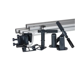 Gre Planenaufroller für Einbaubecken bis 5,80 m, bestehend aus Aluminiumrohr, Kurbel und Befestigungsmaterial.