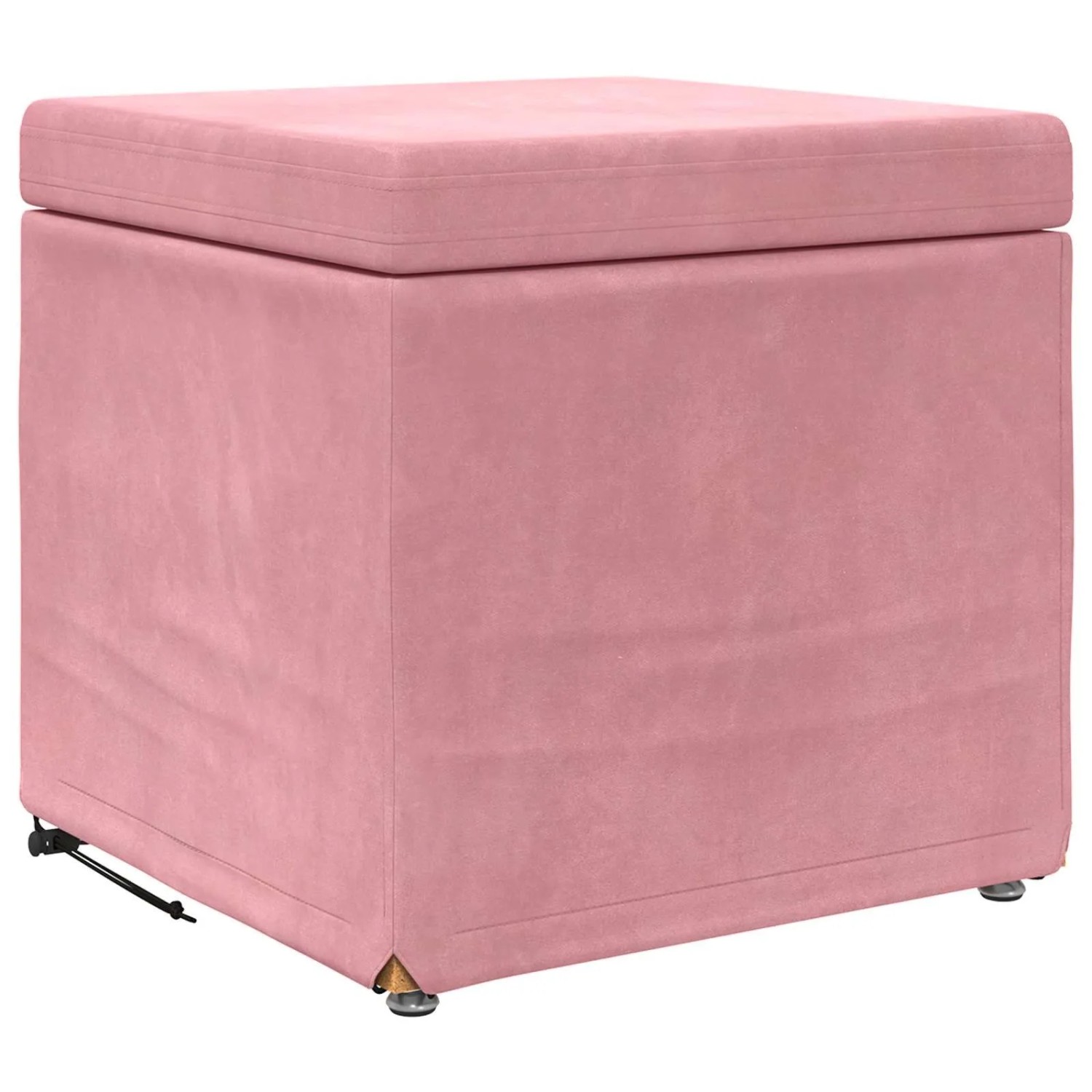 vidaXL Hocker Rosa 41 x 41 x 40 cm Samt und Engineering Holz 876753
