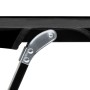 Detailansicht: Schwarze vidaXL Doppelliege, klappbar, mit Stahlrahmen. Sonnenliege für Camping und Garten.