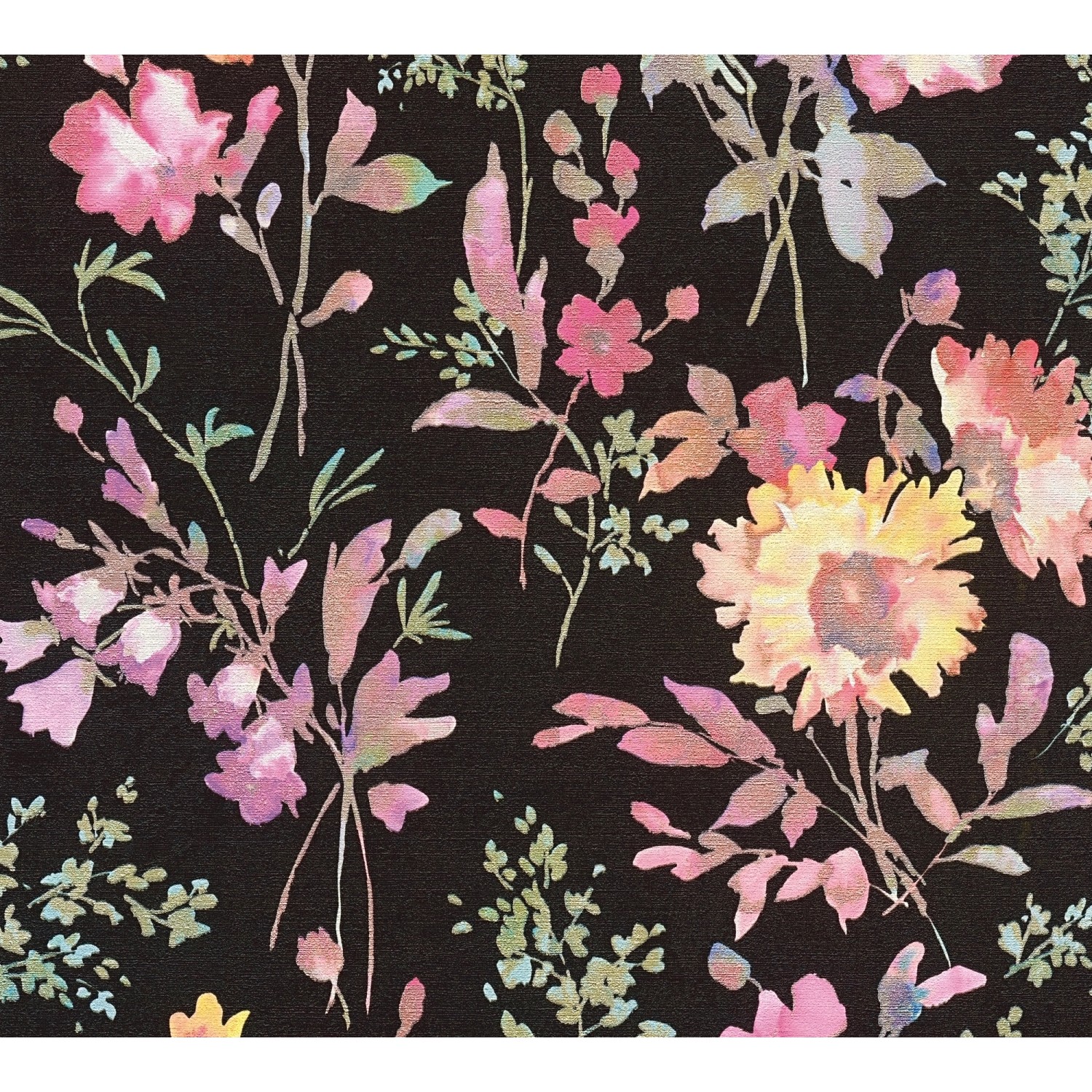 AS Creation Vliestapete Blüten 10,05 x 0,53 m Schwarz-Rosa FSC® günstig online kaufen
