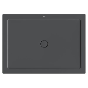 Rechteckige Bette Duschwanne Extraflach Stage, 140x100 cm, Raven, aus glasiertem Titan-Stahl.