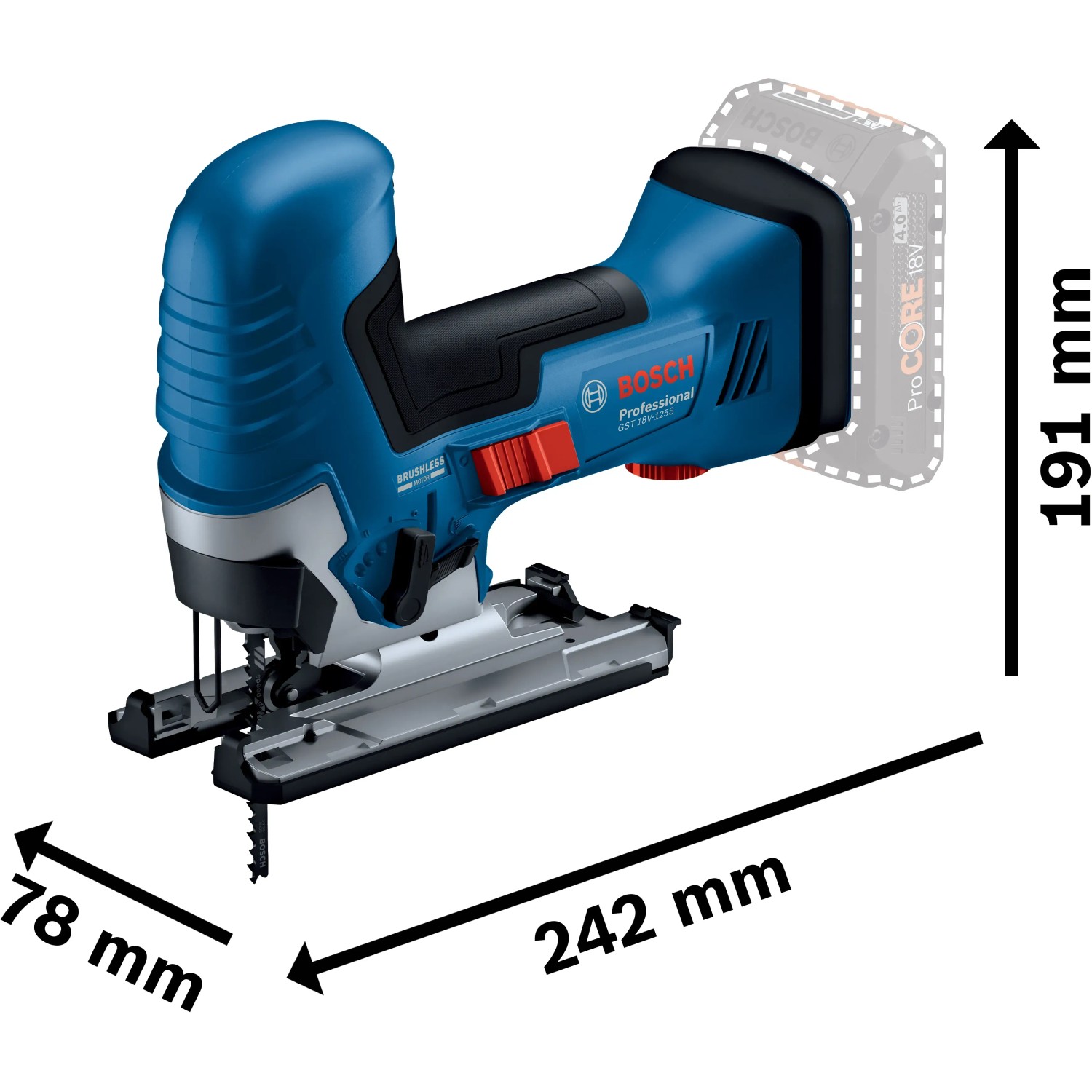 Bosch GST 18 V-LI S Professional 3 X 5,0 Ah In L-Boxx - Akku Stichsäge