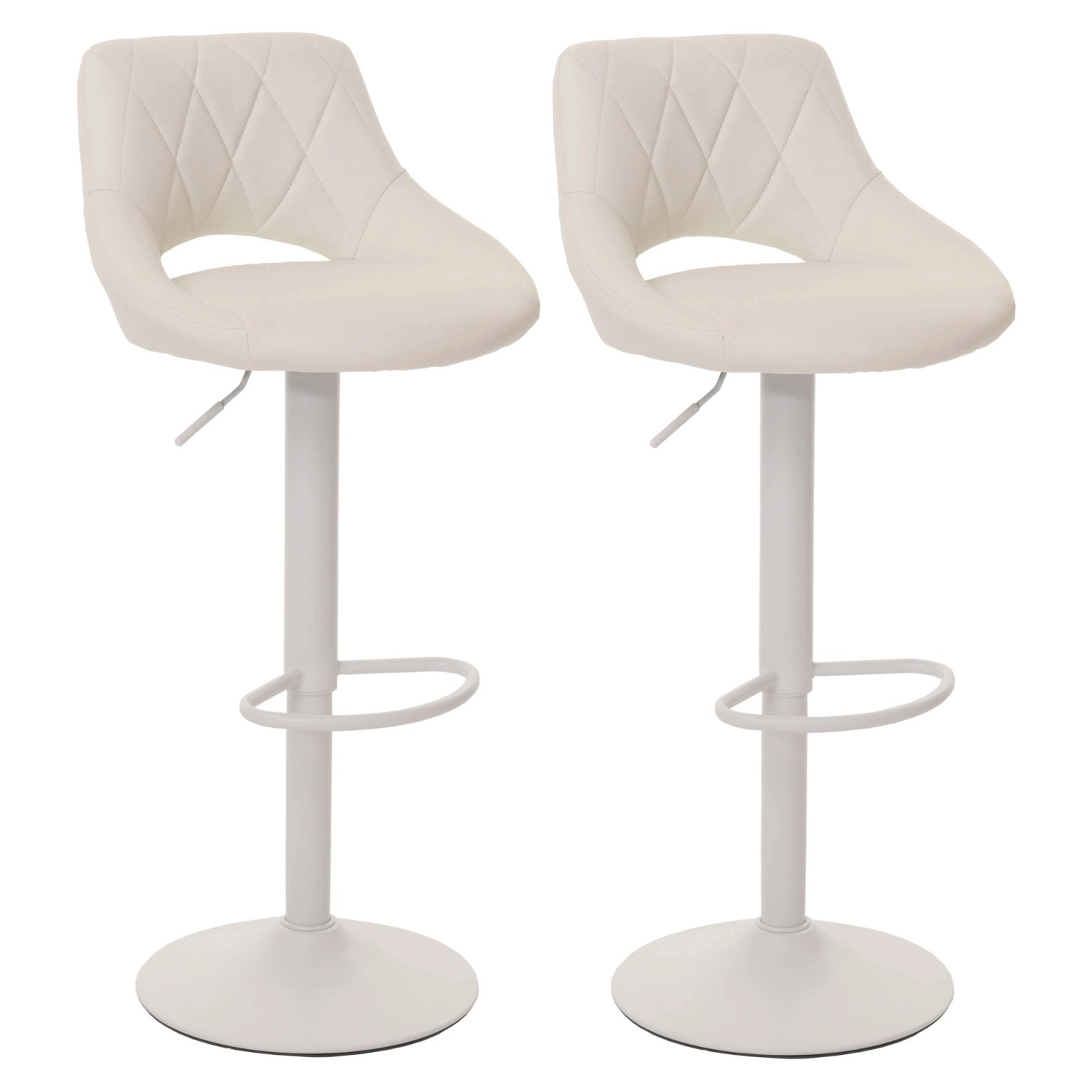 PROREGAL 2er-Set Barhocker Gepolstert Mit Lehne Sitzhöhe 60-82cm Fußablage günstig online kaufen