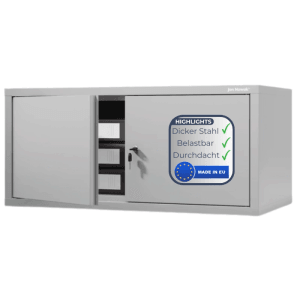 DELUKE Schrankerweiterung, grauer Aktenschrank mit 2 Flügeltüren, 38x80x40 cm.