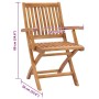 vidaXL Klappbare Gartenstühle mit Kissen 8 Stk Massivholz Teak 3072780_11