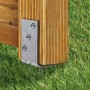 Spax Zaunverbinder aus Metall am Holzpfosten befestigt, 4er-Set für Zaunbau.