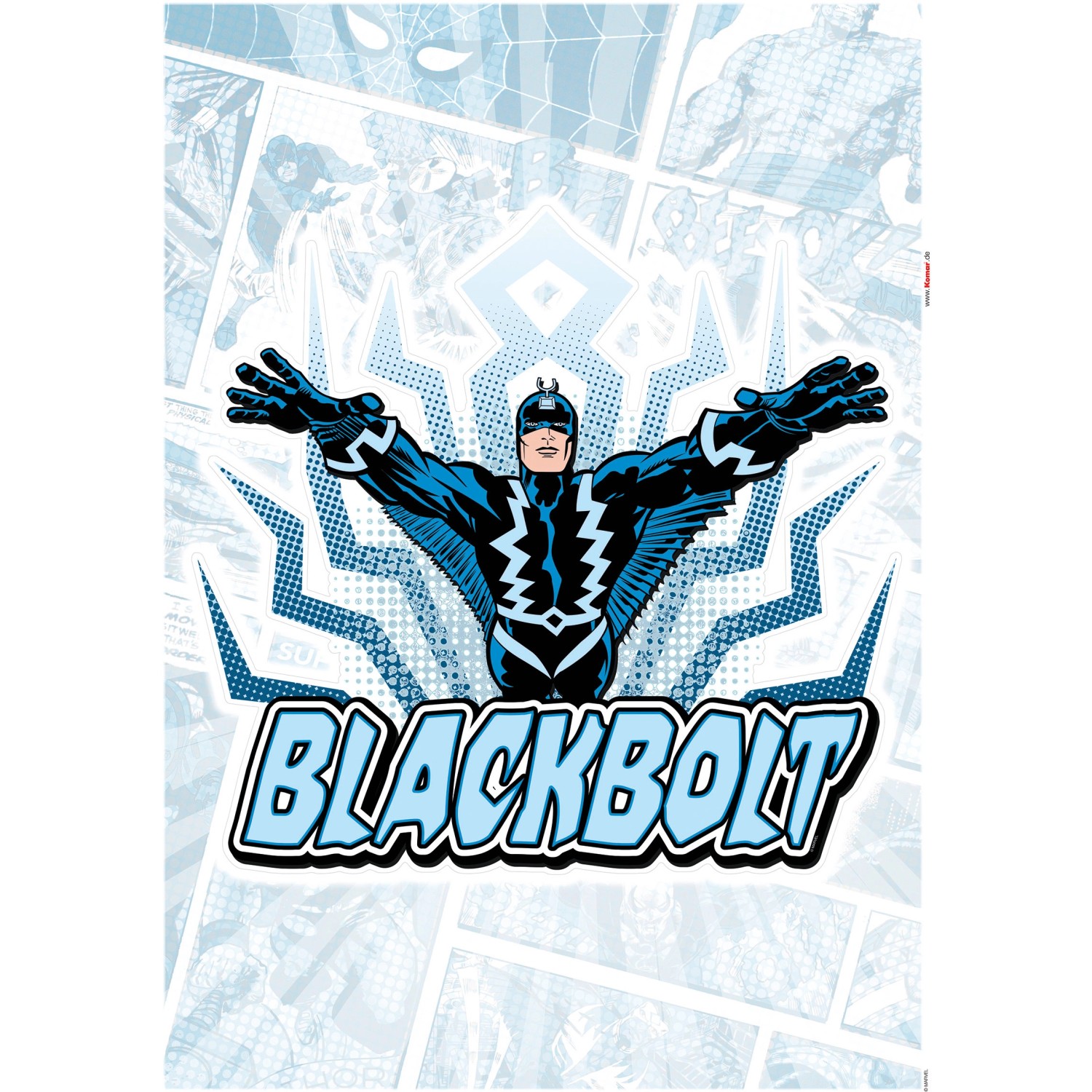 Komar Deko-Sticker Blackbolt Classic 50 x 70 cm gerollt