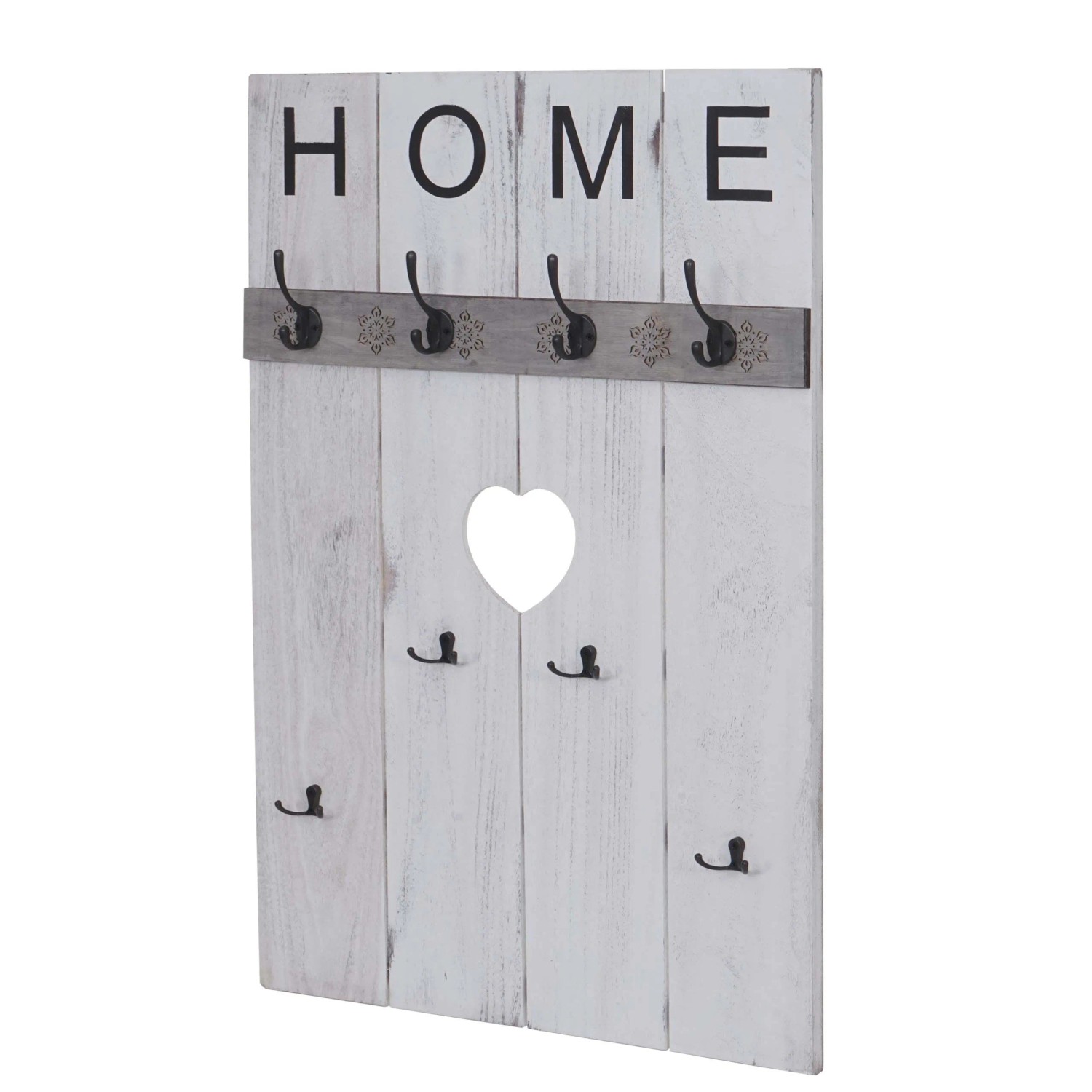 MCW Wandgarderobe C89 Home Shabby-Look Weiß Shabby