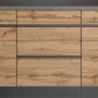 Held Möbel Küchenunterschrank Turin, 180 cm, Wotaneiche/Graphit, mit Schubladen und Türen.