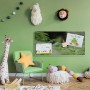 Banjado Magnettafel Reh, 78x37cm, weiße Magnetwand für Notizen und Fotos im Kinderzimmer.