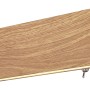 Moderne LED-Wandleuchte Siegfried in Holzoptik, 22,5x8 cm, für stimmungsvolle Beleuchtung im Innenbereich.