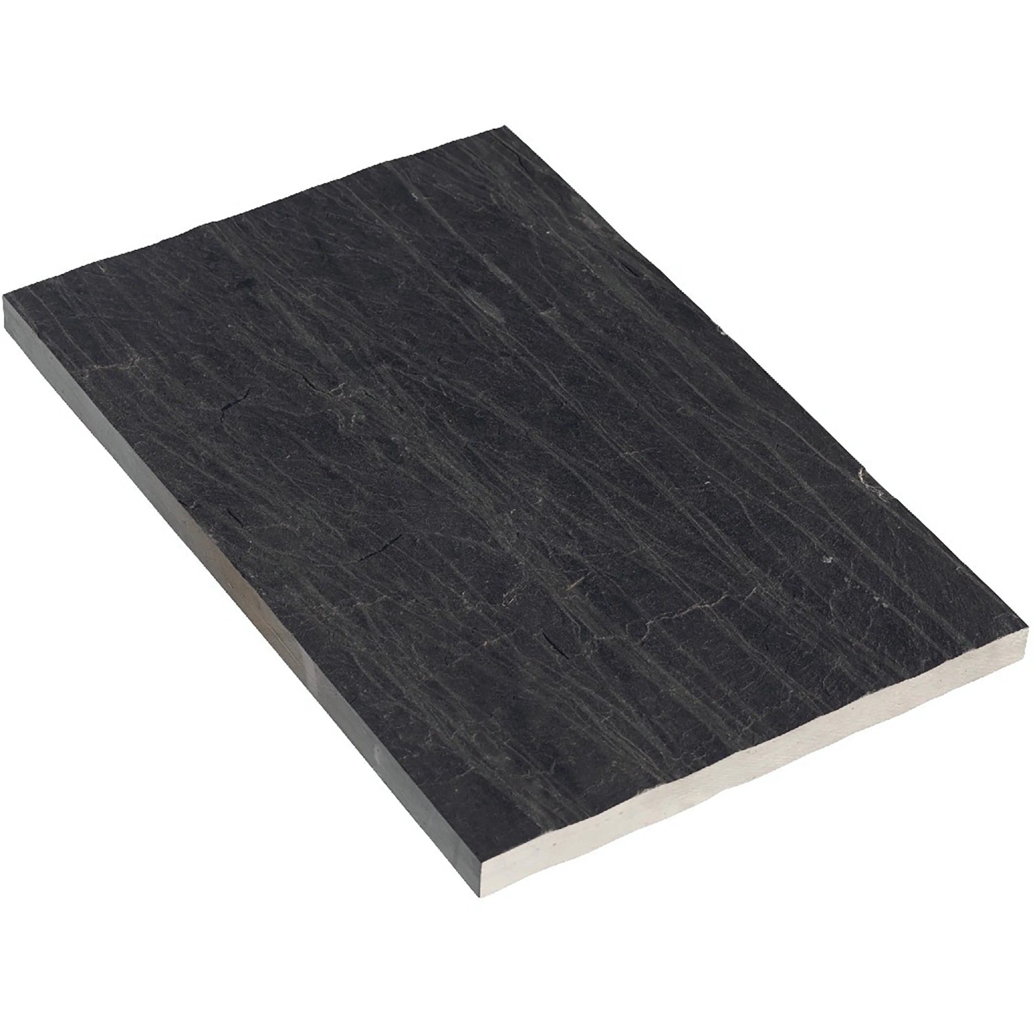 Schiefer-Trittplatte Graphit-Schwarz L 100 x B 30 x H 3 cm