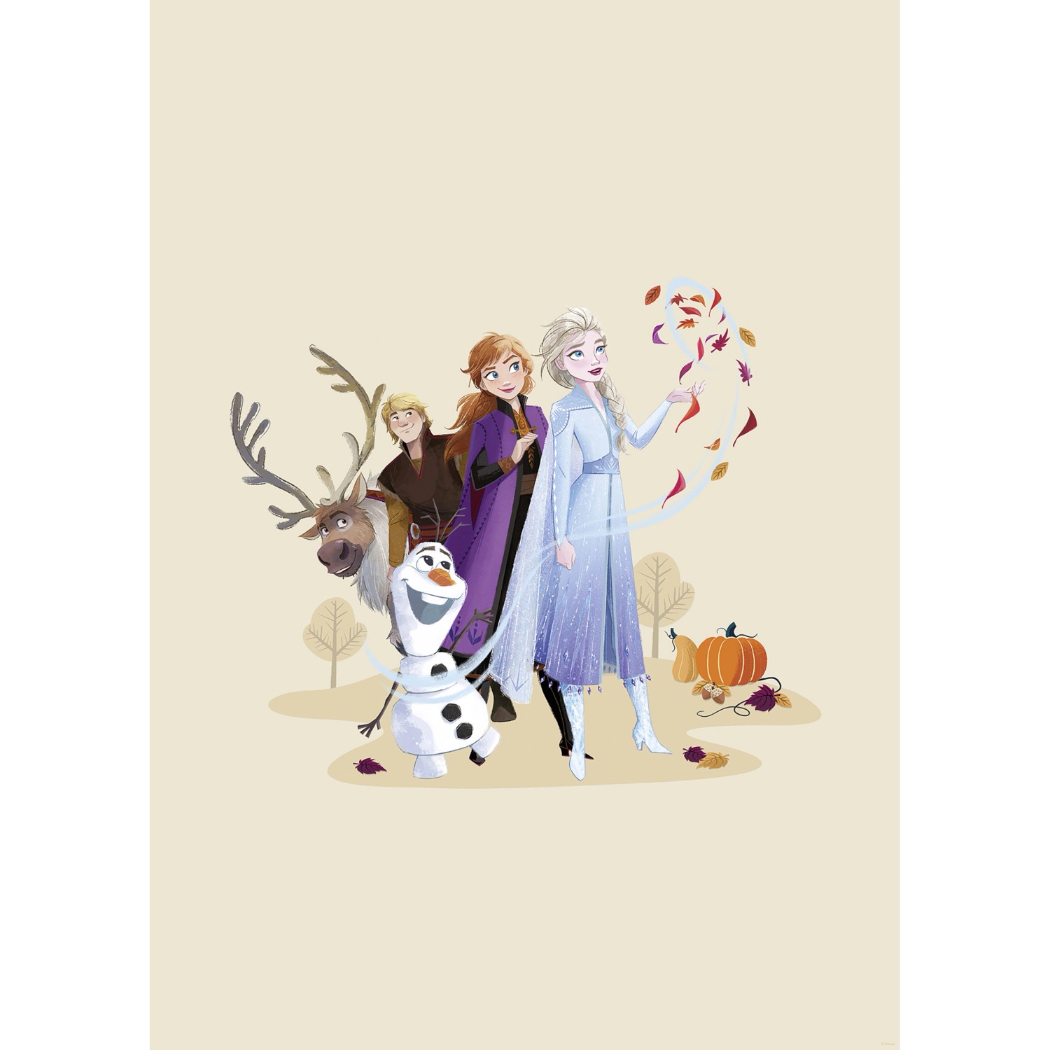 Komar Wandbild Disney Frozen Autumn Feeling 50 cm x 70 cm Beige günstig online kaufen